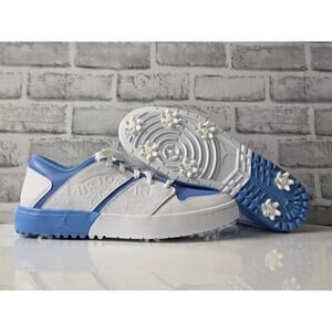 Jordan Men's White and Blue Athletic Sneakers